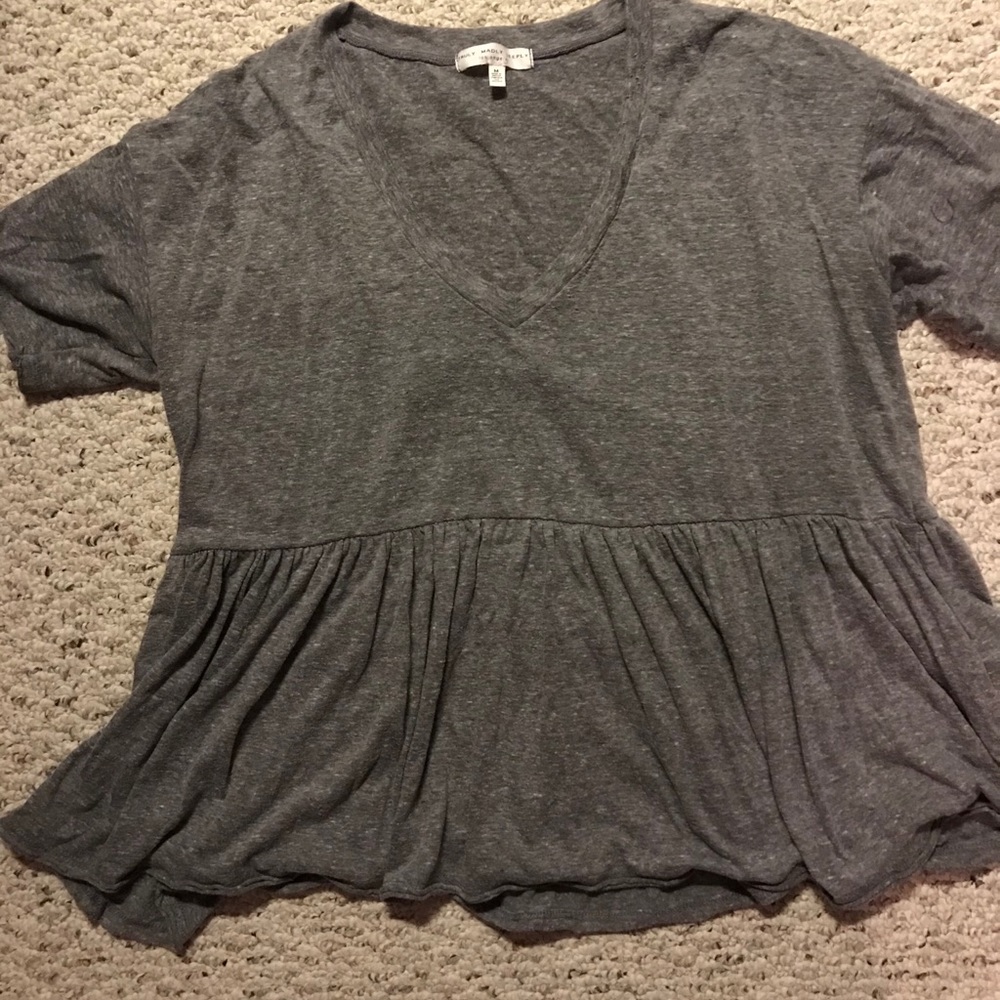 UO Truly Madly Deeply Babydoll Peplum Top